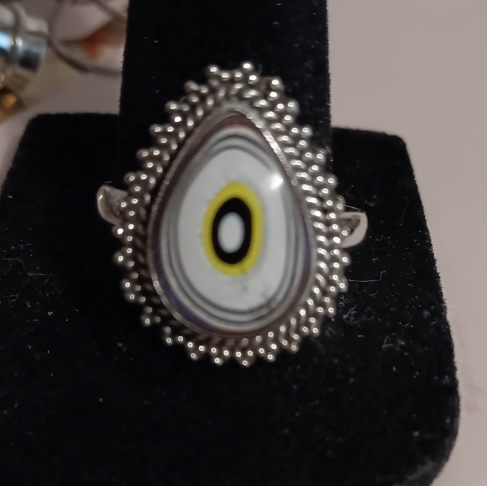 FORDITE RING 925 STERLING SILVER SIZE 10 - Picture 2 of 10
